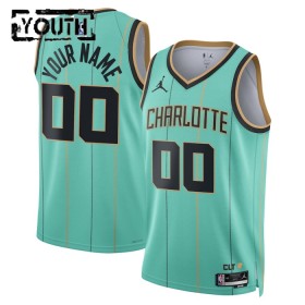 Camiseta Niños NBA Charlotte Hornets Personalizadas 2024-25 Jordan City Edition Teal Swingman